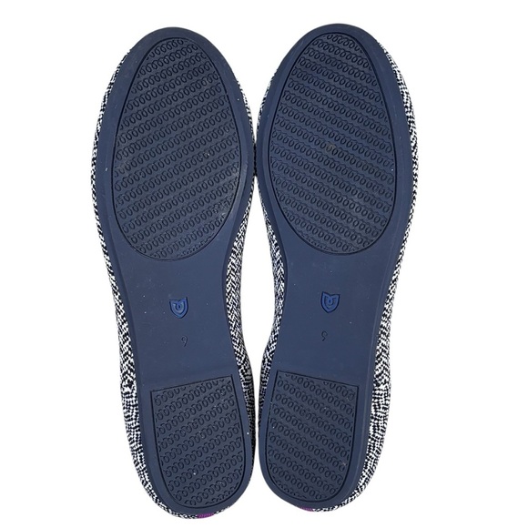 ROTHY'S THE FLAT 001-344 SLATE HERRINGBONE ROUND TOE SLIP ON BALLET FLAT - Picture 4 of 13